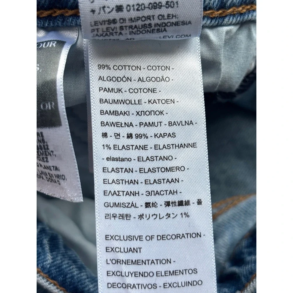 Levis Ribcage Straight Ankle Jean Women Medium Wash Blue High Rise (fits 25x27) - Picture 10 of 12